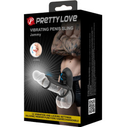 PRETTY LOVE - JAMMY PENIS-HÜLLE 12 VIBRATIONEN MIT WIEDERAUFLADBARER SILIKON-ZUNGE – Produktansicht 11