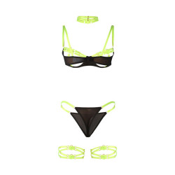 SUBBLIME - 955274 BH-SET MIT HALSKETTE UND BEINDETAILS FLUORESZIERENDES GRÜN S/M – Produktansicht 6