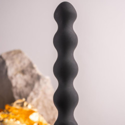 ROCKS-OFF - PETITE SENSATIONS PEARLS ANAL PLUG VIBRATOR SCHWARZ – Produktansicht 4