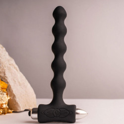 ROCKS-OFF - PETITE SENSATIONS PEARLS ANAL PLUG VIBRATOR SCHWARZ – Produktansicht 9