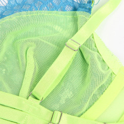SUBBLIME - 955311 BH-SET MIT SPITZE UND STRUMPFBAND GRÜN UND BLAU S/M – Produktansicht 8