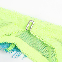 SUBBLIME - 955311 BH-SET MIT SPITZE UND STRUMPFBAND GRÜN UND BLAU S/M – Produktansicht 10