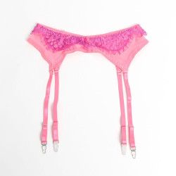 SUBBLIME - 955366 BH-SET MIT SPITZE UND STRUMPFBAND ROSA UND LILA L/XL – Produktansicht 13