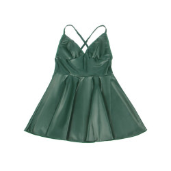 SUBBLIME - 955434 KLEID MIT GRÜNEN LEDERTRÄGERN S/M – Produktansicht 7