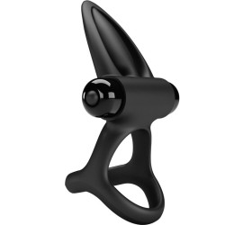 PRETTY LOVE - VIBRATIONSRING 10 VIBRATIONEN SCHWARZES SILIKON – Produktansicht 3
