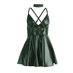 SUBBLIME - 955441 KLEID MIT GRÜNEN LEDERTRÄGERN L/XL – Produktansicht 6