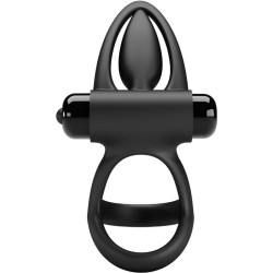 PRETTY LOVE - VIBRATIONSRING 10 VIBRATIONEN SCHWARZES SILIKON – Produktansicht 4