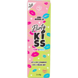 SECRETPLAY - FLIRTY KISS GELS MIT ORALEN SEX-EFFEKTEN ERDBEERE & MINZE 2 x 8 GR – Produktansicht 5