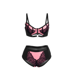 SUBBLIME - 955571 ROSA LACKLEDER MESH ZIPPER BH-SET S/M – Produktansicht 5
