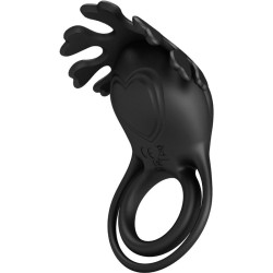 PRETTY LOVE - RUBEN VIBRATORRING 7 VIBRATIONEN SCHWARZES SILIKON – Produktansicht 2