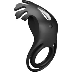 PRETTY LOVE - RUBEN VIBRATORRING 7 VIBRATIONEN SCHWARZES SILIKON – Produktansicht 3