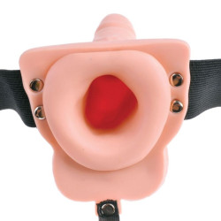 FETISH FANTASY SERIES - VERSTELLBARES GURT MIT FERNBEDIENUNG, REALISTISCHER PENIS MIT WIEDERAUFLADBAREN HODEN… –…
