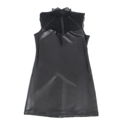 SUBBLIME - 957544 LEDERKLEID MIT SPITZENKRAGEN SCHWARZ S/M – Produktansicht 4