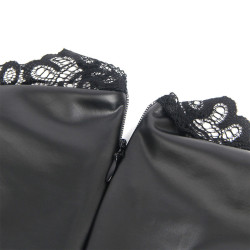 SUBBLIME - 957544 LEDERKLEID MIT SPITZENKRAGEN SCHWARZ S/M – Produktansicht 6