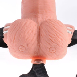 FETISH FANTASY SERIES - VERSTELLBARES GURT MIT FERNBEDIENUNG, REALISTISCHER PENIS MIT WIEDERAUFLADBAREN HODEN… –…