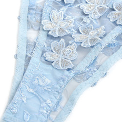 SUBBLIME - 957629 BH- UND SLIP-SET MIT BLUMENSTICKEREI, HIMMELBLAU, S/M – Produktansicht 7
