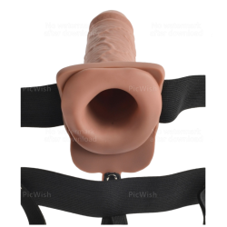 FETISH FANTASY SERIES - VERSTELLBARES GURT REALISTISCHER PENIS MIT WIEDERAUFLADBAREN BLLEN UND VIBRATOR 17,8 CM –…