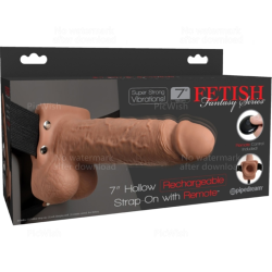 FETISH FANTASY SERIES - VERSTELLBARES GURT REALISTISCHER PENIS MIT WIEDERAUFLADBAREN BLLEN UND VIBRATOR 17,8 CM –…