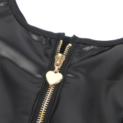 SUBBLIME - 957667 LEDERKLEID MIT HERZ-REISSVERSCHLUSS, SCHWARZ, S/M – Produktansicht 6