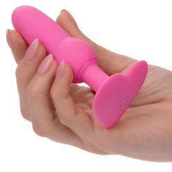 CALEXOTICS - FIRST TIME ANAL PLUG MIT PERLENSONDE 10 VIBRATIONEN ROSA – Produktansicht 6