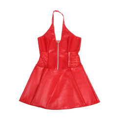 SUBBLIME - 957728 LEDERKLEID MIT SPITZENREISSVERSCHLUSS ROT S/M – Produktansicht 5