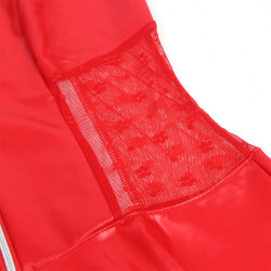 SUBBLIME - 957728 LEDERKLEID MIT SPITZENREISSVERSCHLUSS ROT S/M – Produktansicht 6