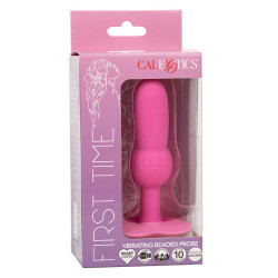 CALEXOTICS - FIRST TIME ANAL PLUG MIT PERLENSONDE 10 VIBRATIONEN ROSA – Produktansicht 10