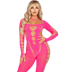 LEG AVENUE - ROSA BODYSTOCKING MIT OFFENEM RÜCKEN, EINHEITSGRÖSSE – Produktansicht 4