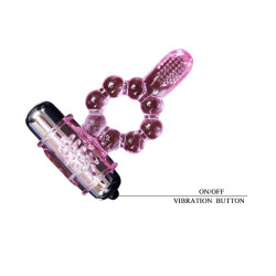 BAILE - SILIKONRING 10 ZUNGENRHYTHMEN MIT ROSA VIBRATION – Produktansicht 9