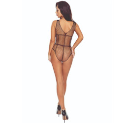 PASSION - BS114 SCHWARZER GITTER-BODYSTOCKING – Produktansicht 2