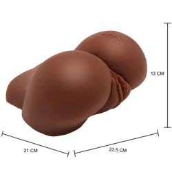 ACT - BAL ASS REALISTISCHER MASTURBATOR MIT BRAUNEM VIBRATOR – Produktansicht 3