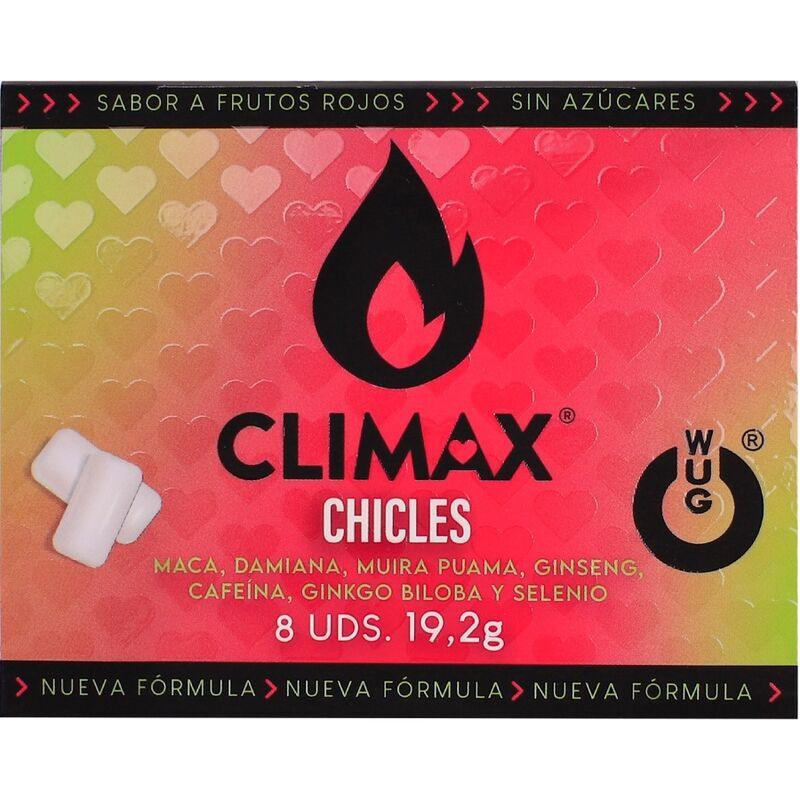 WUG Climax – Funktioneller Kaugummi mit Maca, Damiana und Ginseng zur Steigerung von Lust und sexueller…