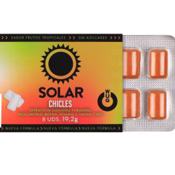 WUG Solar – Der Kaugummi, der Ihre Haut auf die Sonne vorbereitet. Blisterpackung mit 8 Stück – Produktansicht 2