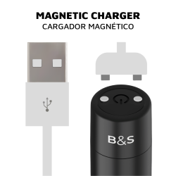 BLACK&SILVER - KERNEX 2 SCHWARZ VIBRIERENDE MAGNETKUGEL – Produktansicht 4