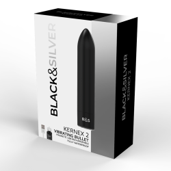 BLACK&SILVER - KERNEX 2 SCHWARZ VIBRIERENDE MAGNETKUGEL – Produktansicht 5