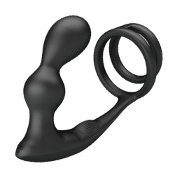 PRETTY LOVE - MARSHALL PENISRING MIT VIBRATORISCHEM ANALPLUG MIT FERNBEDIENUNG – Produktansicht 3