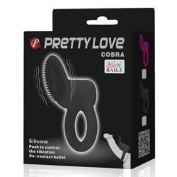 PRETTY LOVE - COBRA VIBRATORRING SCHWARZ – Produktansicht 7