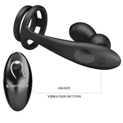 PRETTY LOVE - MARSHALL PENISRING MIT VIBRATORISCHEM ANALPLUG MIT FERNBEDIENUNG – Produktansicht 5