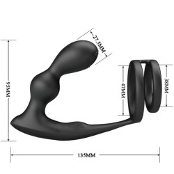 PRETTY LOVE - MARSHALL PENISRING MIT VIBRATORISCHEM ANALPLUG MIT FERNBEDIENUNG – Produktansicht 7