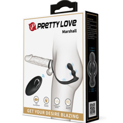 PRETTY LOVE - MARSHALL PENISRING MIT VIBRATORISCHEM ANALPLUG MIT FERNBEDIENUNG – Produktansicht 9