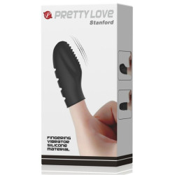 PRETTY LOVE - FLIRTATION STANFORD SCHWARZER VIBRATIONSFINGERHÜLLE – Produktansicht 9