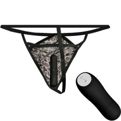 BAILE - Stringtanga mit Vibrationskugel und Fernbedienung, Schwarz – Produktansicht 3
