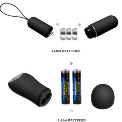 BAILE - Stringtanga mit Vibrationskugel und Fernbedienung, Schwarz – Produktansicht 6