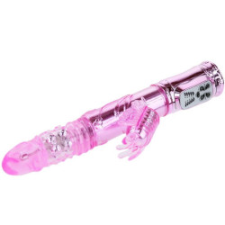 BAILE - WIEDERAUFLADBARER VIBRATOR MIT ROTATION UND POCHENDEN SCHMETTERLINGSSTIMULATOR – Produktansicht 2