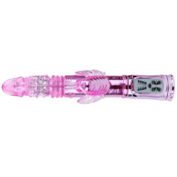 BAILE - WIEDERAUFLADBARER VIBRATOR MIT ROTATION UND POCHENDEN SCHMETTERLINGSSTIMULATOR – Produktansicht 4