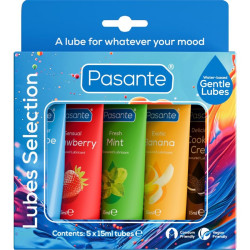 PASANTE - PACKUNG SORTIERTE SCHMIERMITTEL MIT GESCHMACK 5 EINHEITEN X 15 ML – Produktansicht 2