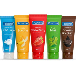 PASANTE - PACKUNG SORTIERTE SCHMIERMITTEL MIT GESCHMACK 5 EINHEITEN X 15 ML – Produktansicht 3