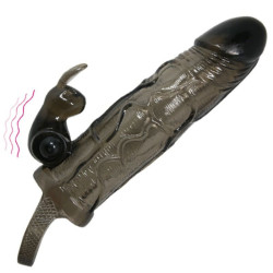 BAILE - BRAVE MAN PENISABDECKUNG MIT KANINCHEN SCHWARZ 16.5 CM – Produktansicht 2