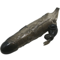 BAILE - BRAVE MAN PENISABDECKUNG MIT KANINCHEN SCHWARZ 16.5 CM – Produktansicht 3