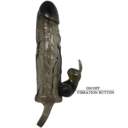 BAILE - BRAVE MAN PENISABDECKUNG MIT KANINCHEN SCHWARZ 16.5 CM – Produktansicht 6